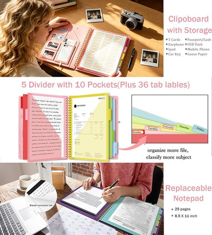 Foldable Spiral Clipboard Folio - Image 3