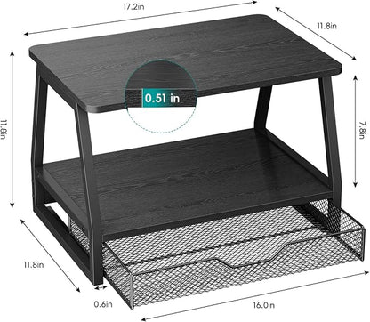 2-Tier Printer Stand with Storage, Desktop Organizer - Image 5