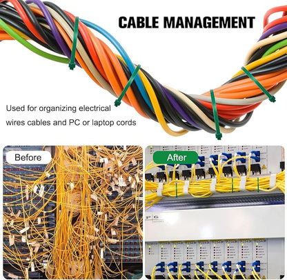 Zip Ties Assorted Sizes, 400 Pack, Plastic Wire Ties - Image 3