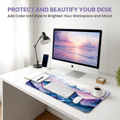 Aesthetic Desk Mat, Cute Distant Peaks Desk Pad Protector - Image 6