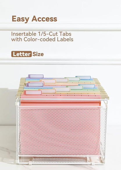 SortRax Plastic Hanging File Folders, Sturdy & Tear-Resistant, Letter Size - Image 3