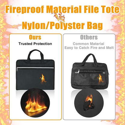 Accordion File Organizer, Fireproof Safe Document Bag, Expanding File Folder - Image 5