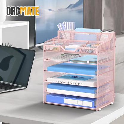 6 Tier Mesh Desk Organizer - Image 6
