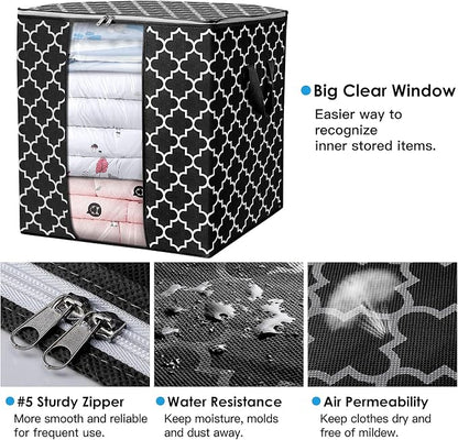 WISELIFE Storage Bags 6 Pack/100L Large Blanket Clothes Organization and - Image 3