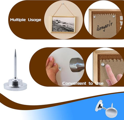 30 Pcs Metal Push Pins Silver Thumb Tacks or - Image 3