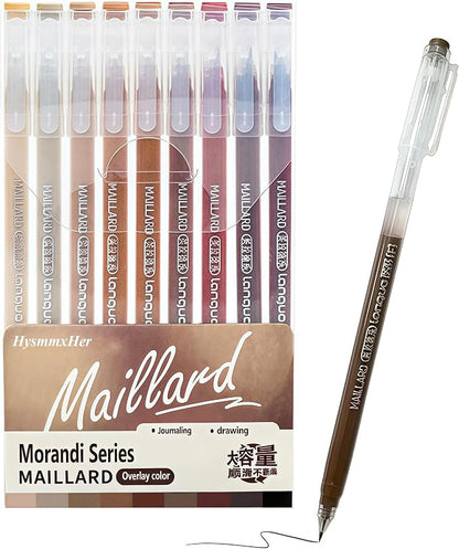 9 Colored Gel Pens Set, 0.6mm Fine Point by HysmmxHer
