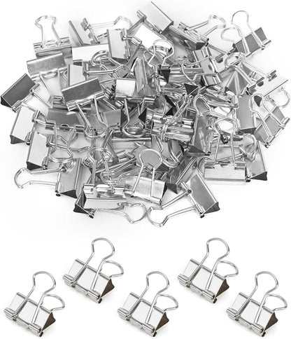 Binder Clips, 50 Pack, 0.75 in Small Paper Clips by Unknown