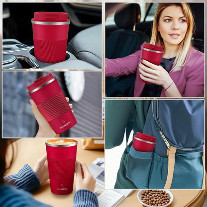 MOMSIV 17oz Travel Mug, Insulated Coffee Cup with Leakproof Lid, Vacuum Stainless Steel Double Walled Reusable Tumbler for Hot and Cold Water Coffee and Tea In Travel and Car - Image 7