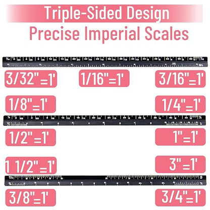 Mr. Pen- 6 Inch Pocket Size Ruler, 2 Pack, Small Architectural Scale | Compact - Image 4