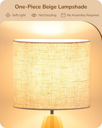 EDISHINE Small Table Lamp, Boho Bedside Lamp - Image 3