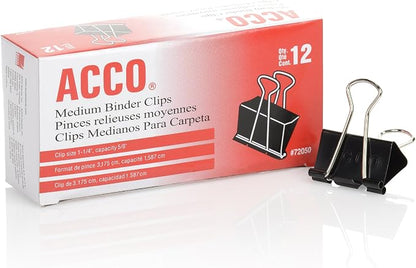 ACCO Binder Clips, 12 per Box, 2 Boxes - Image 3