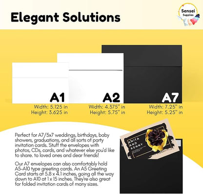 110 5x7 Black Invitation Envelopes - Image 2