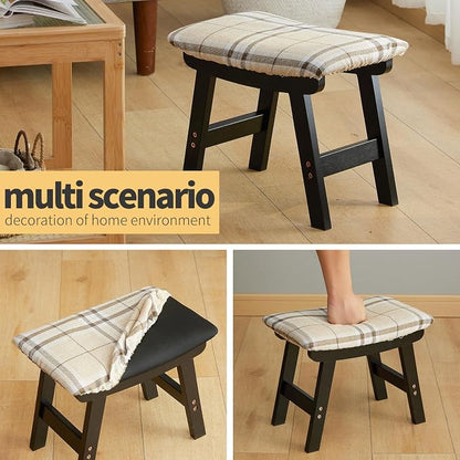 Foot Stool Ottoman Foot Rest Under Desk, Small Stool - Image 6