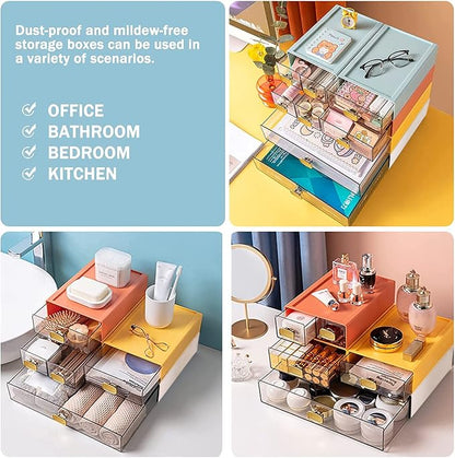 Stackable Desk Organizer with Drawer 13'' Wide Large Desktop Storage Drawer - Image 7