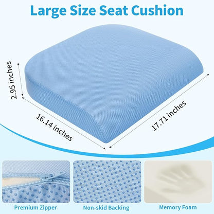 TranquilRelax Large Seat Cushion, Memory Foam Cushion - Image 4