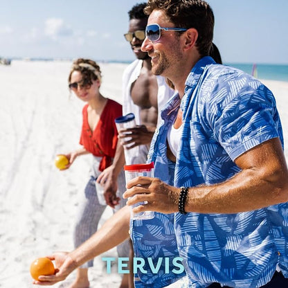 Tervis Clear & Colorful Tabletop Made in USA Double Walled Insulated Tumbler Travel Cup Keeps Drinks Cold & Hot, 16oz, Quartz - Image 9