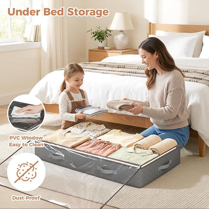 Budding Joy 90L Under Bed Storage Containers, Closet Organizers and Storage Bins - Image 2
