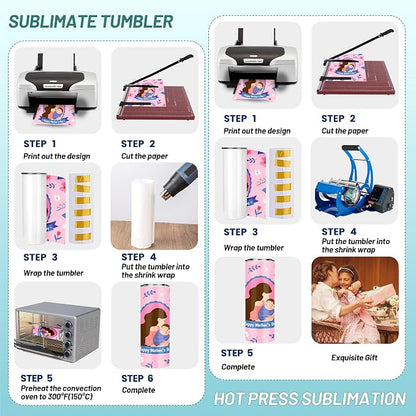 D·S 10 Pack Sublimation Tumblers Bulk 20 oz Skinny Straight Flat Bottom Blank Tumbler Cups with Individual Gift Boxed for Heat Transfer DIY Craft - Image 6