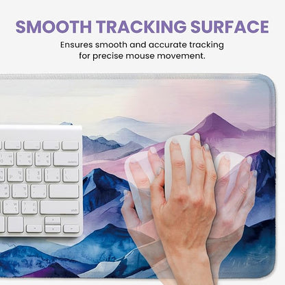 Aesthetic Desk Mat, Cute Distant Peaks Desk Pad Protector - Image 4