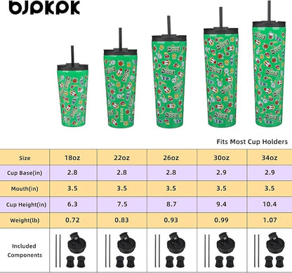 BJPKPK 34oz Stainless Steel Insulated Tumbler With lid And Straw Travel Coffee Thermal Tumblers Cup For Women And Men,Game - Image 4