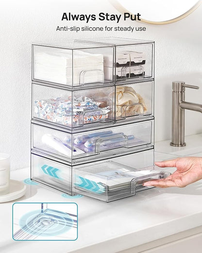 Vtopmart Stackable Storage Drawers Set of 6, Laundry Room Organization - Image 7