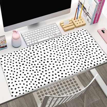 Boho Desk Mat, Polka Dot Large Mouse Pad Desk Pad Boho Desk Accessories - Image 2