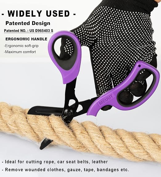 MEUUT 2 Pack Trauma Shears Patented Bandage Scissors - Image 4