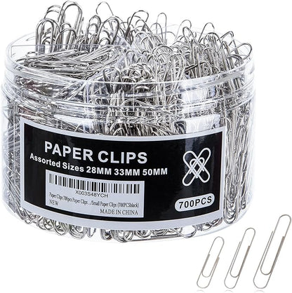 Wakawaga 700pcs Paper Clips Assorted Sizes Large | Assorted 3 Sizes Sturdy - Image 7