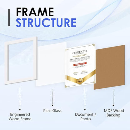 FIXSMITH 8.5x11 Diploma Frame, 6 Pack Certificate Frame - Image 3