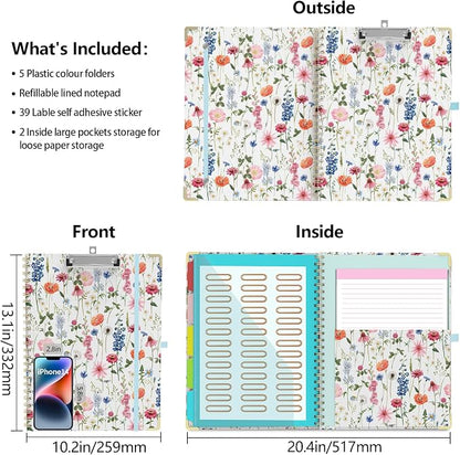 Clipboard Folio with Storage Clipboards Padfolio Notebook - Image 2