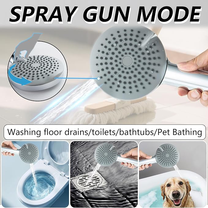 Chrome Tub Spout with Diverter, 5 Settings Hand Held Shower,Bathtub Faucet with Shower Sprayer - Image 5