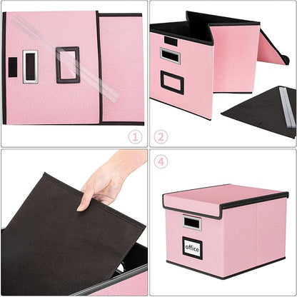 Collapsible File Storage Organizer Boxes - Image 7