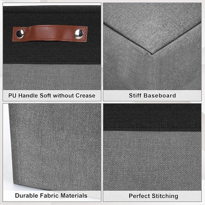 Bagnizer Collapsible Fabric Storage Cubes 11x11 Cube Storage Bins, 4 Pack - Image 6
