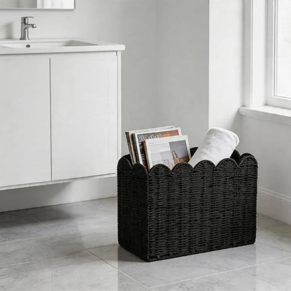 Black Paper Rope Magazine Holder - Image 8
