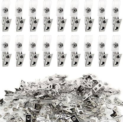 Happy Trees 100pc Metal Badge Clips by HappyTrees