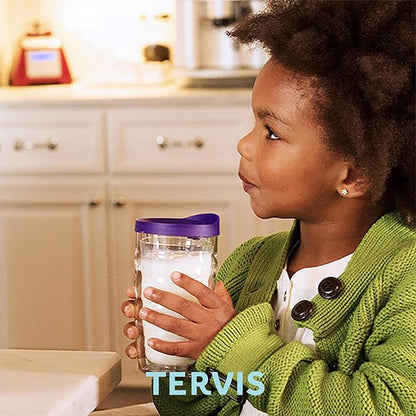 Tervis Clear & Colorful Lidded Made in USA Double Walled Insulated Tumbler Travel Cup Keeps Drinks Cold & Hot, 10oz Wavy, Yellow Lid - Image 7
