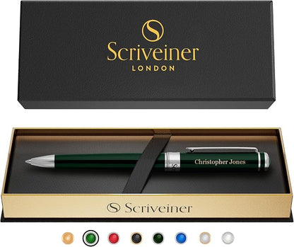Scriveiner Personalized British Racing Green Ballpoint Pen by Scriveiner