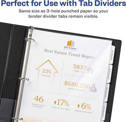 Avery Diamond Clear Page-Size Sheet Protectors, Pre-Punched - Image 3