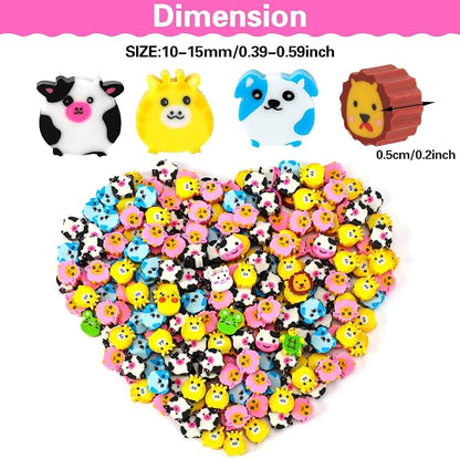 JUNEBRUSHS 150 Pieces Mini Animal Erasers - Image 2