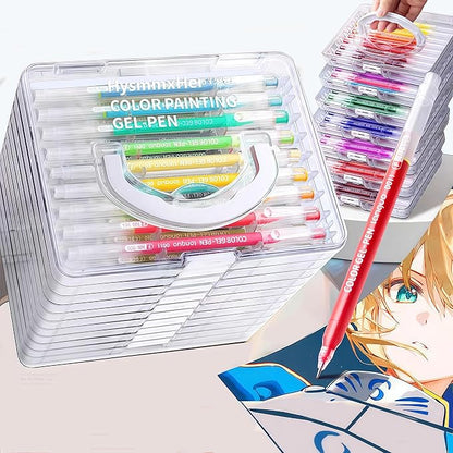 99 Colored Gel Pens Set, 0.6mm Fine Point by HysmmxHer