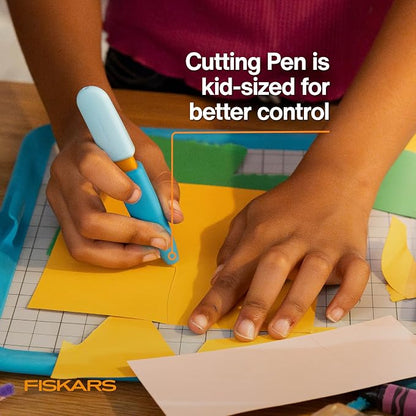 Fiskars Kids Cutting Pen with Foldable Non-Slip Mat – Safe Precision Tool - Image 5
