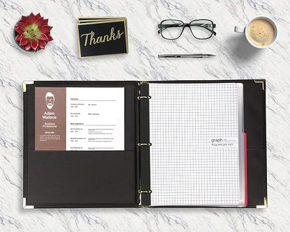 Samsill Classic Collection Leather 3 Ring Binder, Executive Presentation - Image 6
