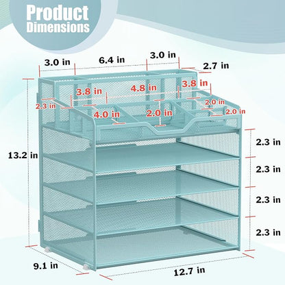 Docnest 5 Tier Mesh Desk Organizer - Image 2