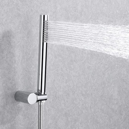 SUMERAIN Rain Shower System, Wall Mounted Bathroom Shower Faucet Set with 8" Shower Head and Brass Hand Shower, Rough in Valve Included - Image 4