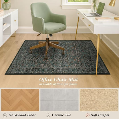 48"x60" Dark Green Office Chair Mat - Image 5