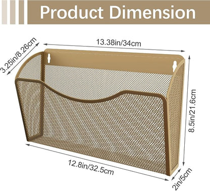 EasyPAG Wall File Organizer 3 Pack, Hanging File Organizer Wall Mount, Metal - Image 8