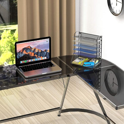 Simple Houseware 6-Tier Desk Organizer & Sliding Paper Tray - Image 6