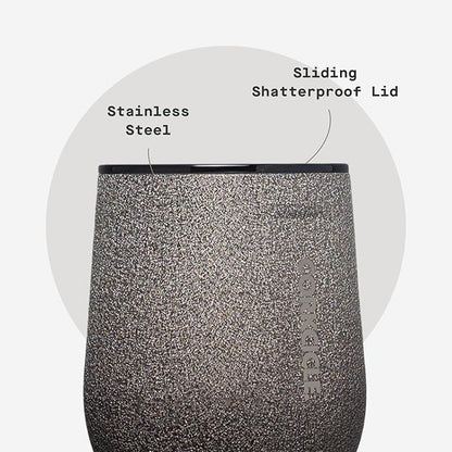 Corkcicle Stemless Wine Tumbler - Keeps Drinks Cold for 6 Hours - Triple-Insulated Stainless Steel - Non-Slip Base - Summer Drinkware Gift - Keeps Drinks Ice Cold - 12 oz - Steel Shadow - Image 5