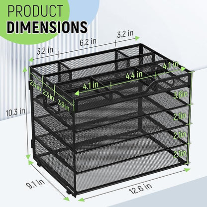 Docnest 5 Tier Mesh Desk Organizer - Image 3