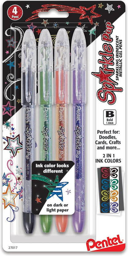 Pentel Sparkle Pop Metallic Gel Pen, 1.0mm Bold Line by PentelofAmerica